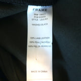 FRAME Le Skinny de Jeanne Leather Pants Washed Black Size 30 NEW