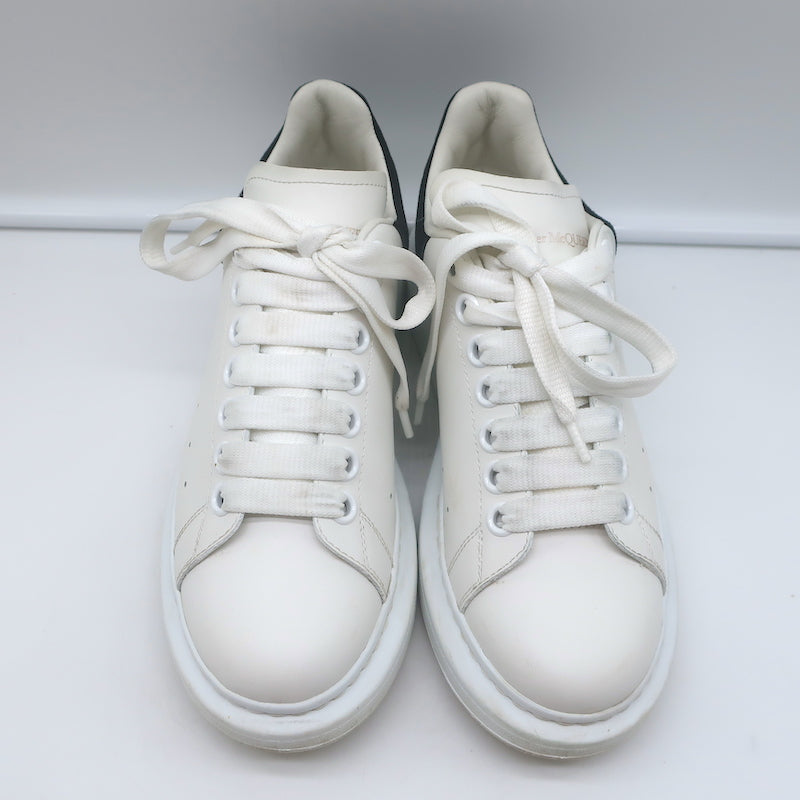Alexander McQueen Oversized Sneakers White Leather &amp; Black Suede Size 36