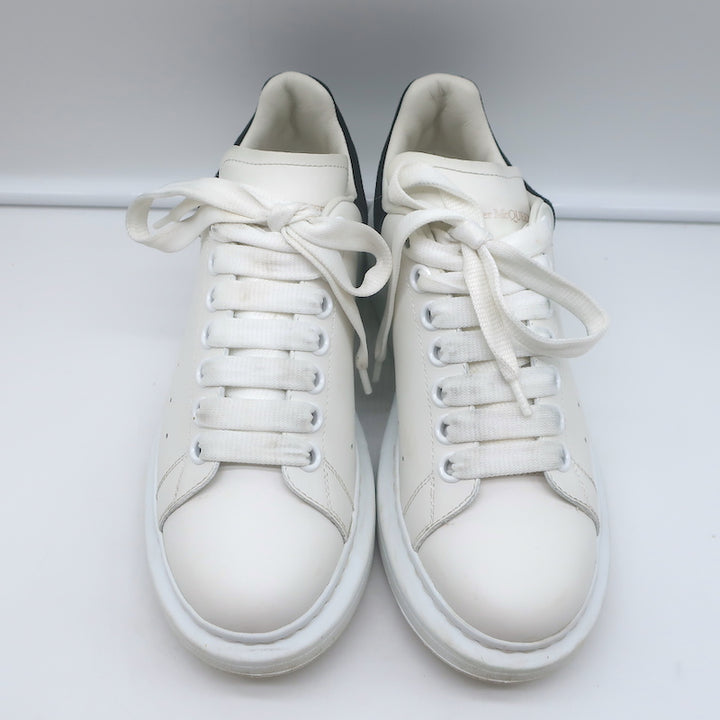 Alexander McQueen Oversized Sneakers White Leather &amp; Black Suede Size 36