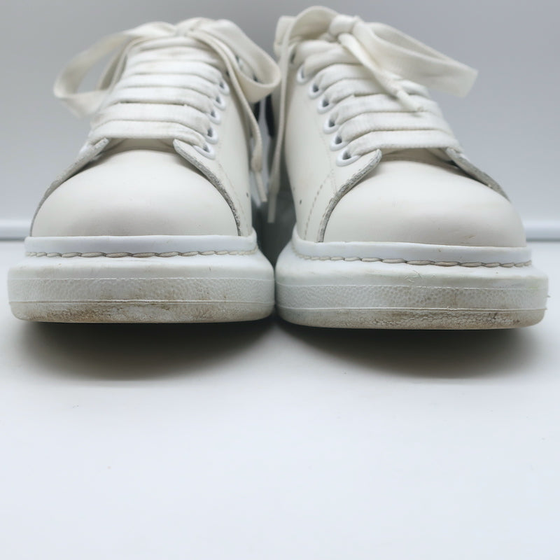 Alexander McQueen Oversized Sneakers White Leather &amp; Black Suede Size 36