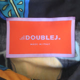 La DoubleJ Sunburst Pleated Shirt Dress Black Borboni Print Poplin Size Small