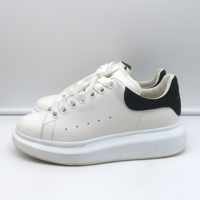 Alexander McQueen Oversized Sneakers White Leather &amp; Black Suede Size 36