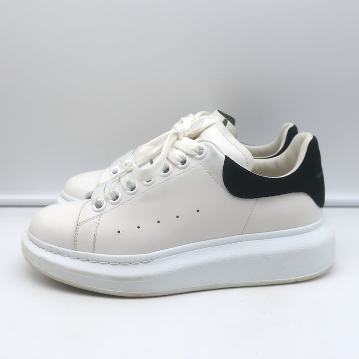 Alexander McQueen Oversized Sneakers White Leather &amp; Black Suede Size 36
