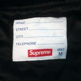 Supreme King Leather-Sleeve Hooded Varsity Jacket Black Size Medium