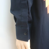 Givenchy Wing Graphic Columbian Fit Shirt Black Cotton Size 38 NEW