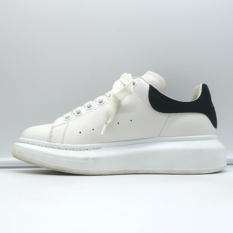 Alexander McQueen Oversized Sneakers White Leather &amp; Black Suede Size 36