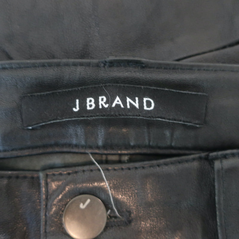 J Brand L8001 Leather Leggings Black Size 29 Skinny Pants