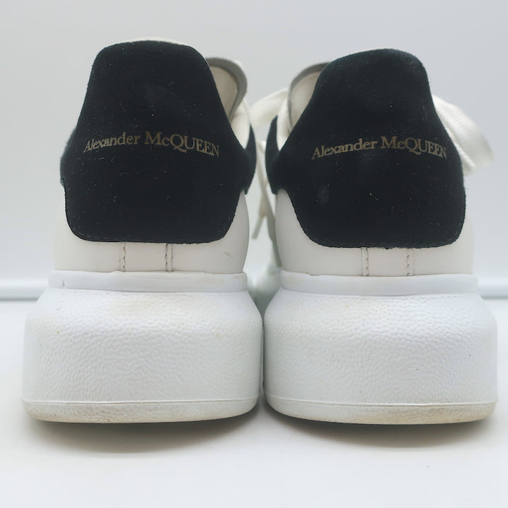 Alexander McQueen Oversized Sneakers White Leather &amp; Black Suede Size 36