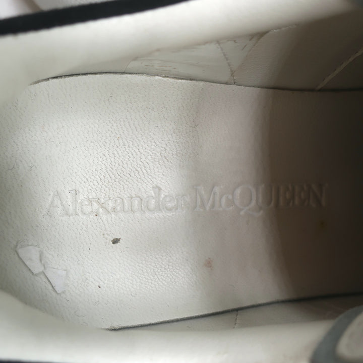 Alexander McQueen Oversized Sneakers White Leather &amp; Black Suede Size 36