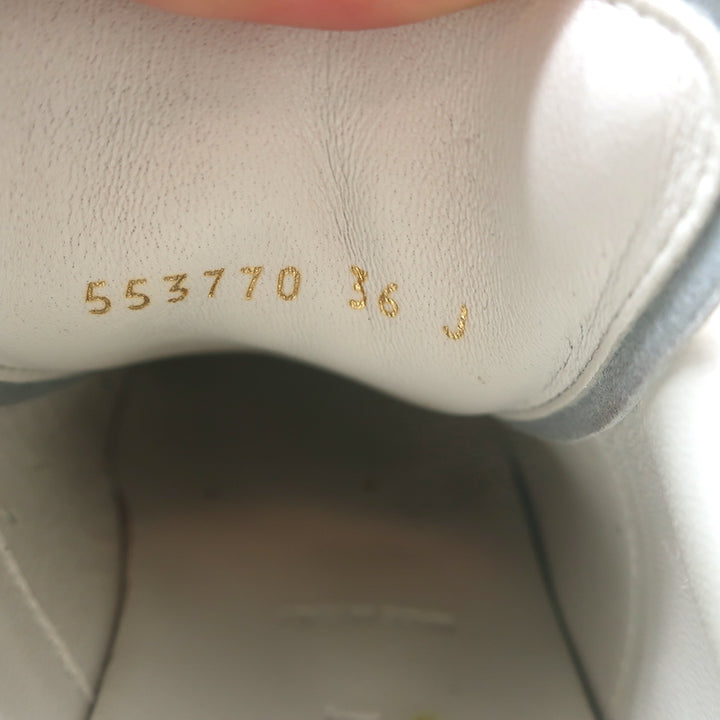 Alexander McQueen Oversized Sneakers White Leather &amp; Black Suede Size 36