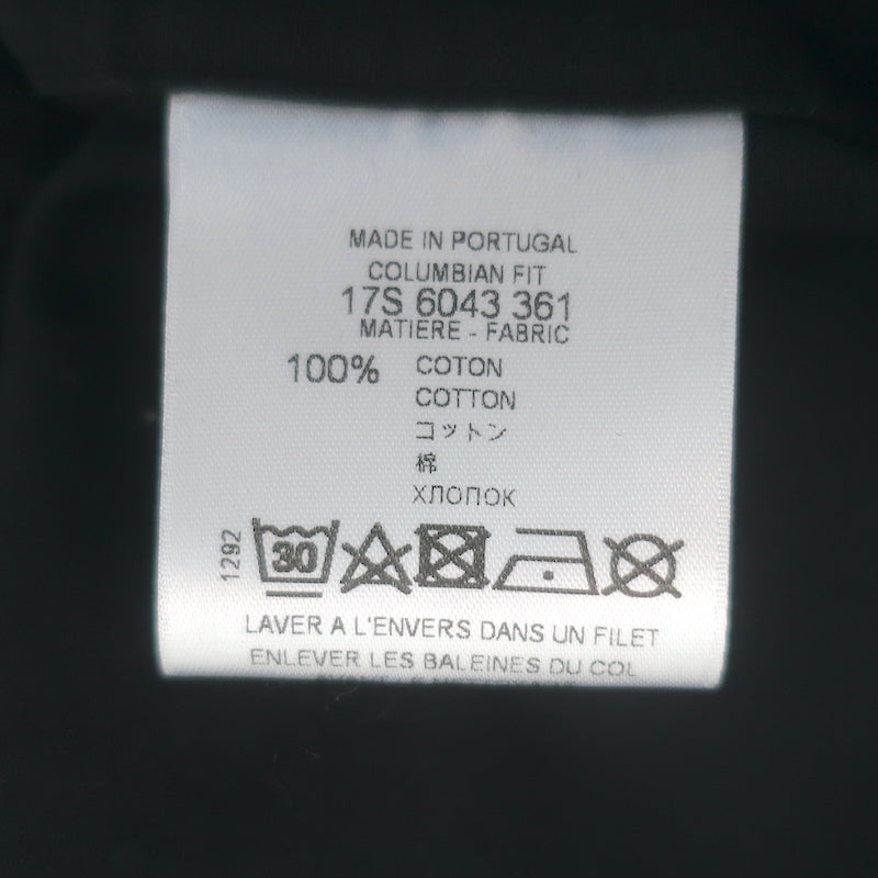 Givenchy Wing Graphic Columbian Fit Shirt Black Cotton Size 38 NEW