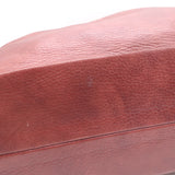 Henry Beguelin Wood Toggle Tote Red Leather Large Shoulder Bag