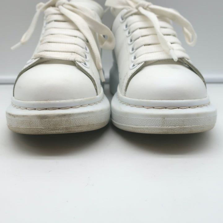 Alexander McQueen Oversized Sneakers White Leather &amp; Leopard Suede Size 36