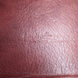 Henry Beguelin Wood Toggle Tote Red Leather Large Shoulder Bag