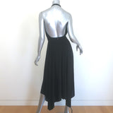 MISA Carissa Backless Halter Dress Black Stretch Jersey Size Extra Small NEW