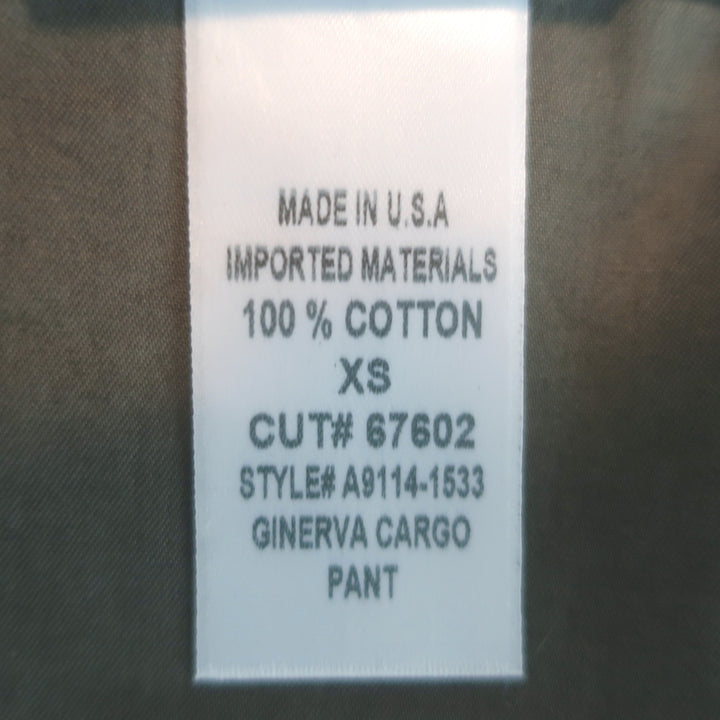 AGOLDE Ginerva Cargo Pants Olive Cotton Size Extra Small