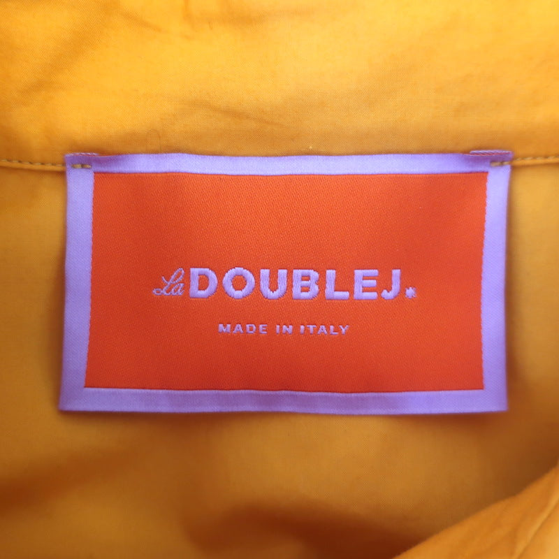 La DoubleJ Choux Ruffled Mini Dress Marigold Cotton Poplin Size Large