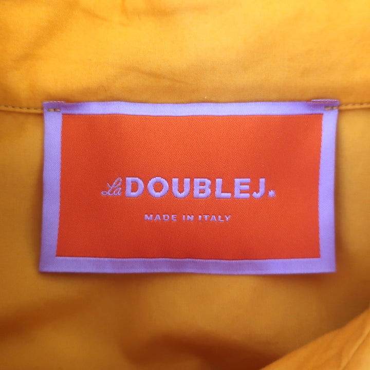 La DoubleJ Choux Ruffled Mini Dress Marigold Cotton Poplin Size Large