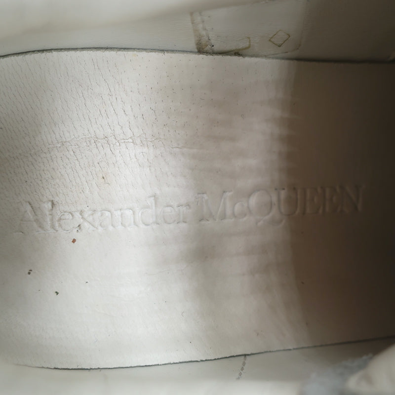 Alexander McQueen Oversized Sneakers White Leather &amp; Leopard Suede Size 36