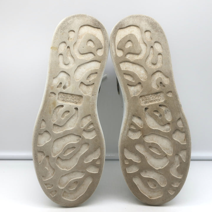 Alexander McQueen Oversized Sneakers White Leather &amp; Leopard Suede Size 36