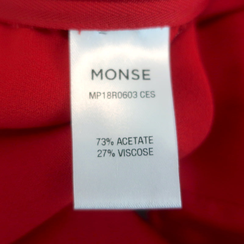 Monse Asymmetric Skirt Red Satin Size 10