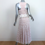 Alexis Cutout Midi Dress Aldridge Ivory Ruffled Lace Size Medium