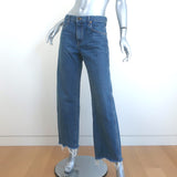 Khaite Kerrie Raw Hem Jeans Blue Cotton Size 27