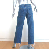Khaite Kerrie Raw Hem Jeans Blue Cotton Size 27