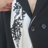 Ann Demeulemeester Double-Lapel Blazer Black Cotton-Linen Size Large