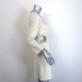 Jonathan Simkhai Katherine Diamante Cutout Mini Dress Cream Crepe Size 0 NEW