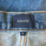 Khaite Kerrie Raw Hem Jeans Blue Cotton Size 27