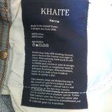 Khaite Kerrie Raw Hem Jeans Blue Cotton Size 27