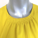 No. 21 Sleeveless Tiered Mini Dress Yellow Taffeta Size 44