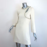 Jonathan Simkhai Katherine Diamante Cutout Mini Dress Cream Crepe Size 0 NEW