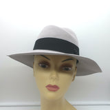 Maison Michel Virginie Fedora Hat Light Gray Wool Felt Size Small