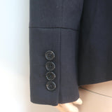 Ann Demeulemeester Double-Lapel Blazer Black Cotton-Linen Size Large