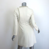 Jonathan Simkhai Katherine Diamante Cutout Mini Dress Cream Crepe Size 0 NEW