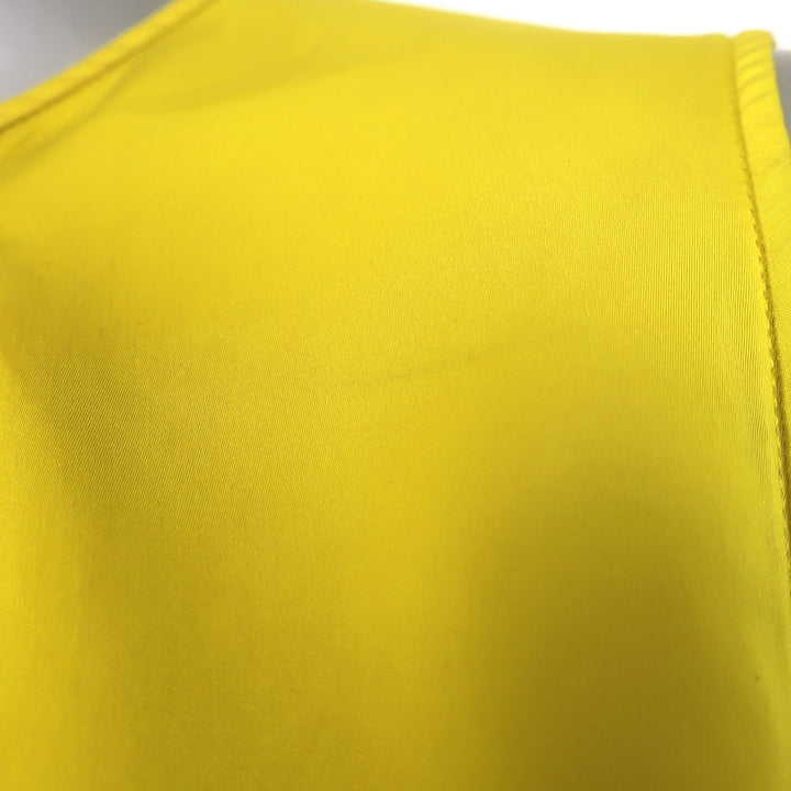 No. 21 Sleeveless Tiered Mini Dress Yellow Taffeta Size 44