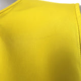 No. 21 Sleeveless Tiered Mini Dress Yellow Taffeta Size 44