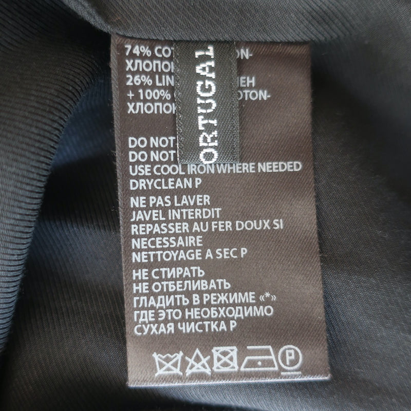 Ann Demeulemeester Double-Lapel Blazer Black Cotton-Linen Size Large