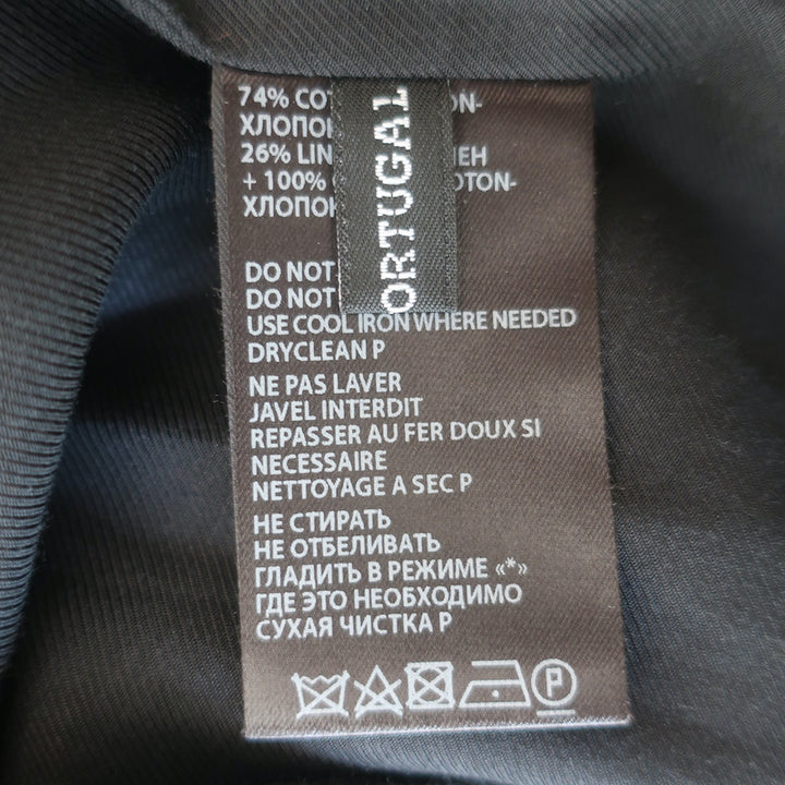 Ann Demeulemeester Double-Lapel Blazer Black Cotton-Linen Size Large
