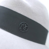 Maison Michel Virginie Fedora Hat Light Gray Wool Felt Size Small