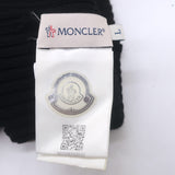 Moncler Berretto Fox Fur Pom Pom Beanie Black Ribbed Virgin Wool Size Youth Large