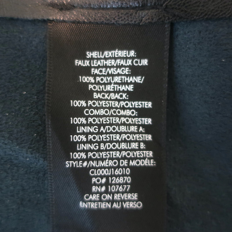 Alice + Olivia Nadine Faux Leather Puff Sleeve Blouse Black Size Extra Small
