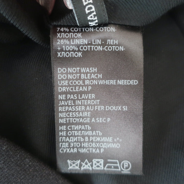Ann Demeulemeester Double-Lapel Blazer Black Cotton-Linen Size Large