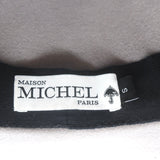 Maison Michel Virginie Fedora Hat Light Gray Wool Felt Size Small