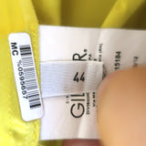 No. 21 Sleeveless Tiered Mini Dress Yellow Taffeta Size 44