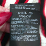 Saint Laurent Buttoned-Shoulder Striped Sweater Cream & Red Wool Size Medium