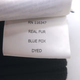 Moncler Berretto Fox Fur Pom Pom Beanie Black Ribbed Virgin Wool Size Youth Large