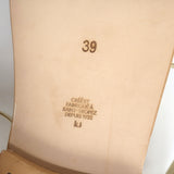 Doen x K.Jacques Cote T-Strap Flat Sandals Gold Metallic Leather Size 39 NEW